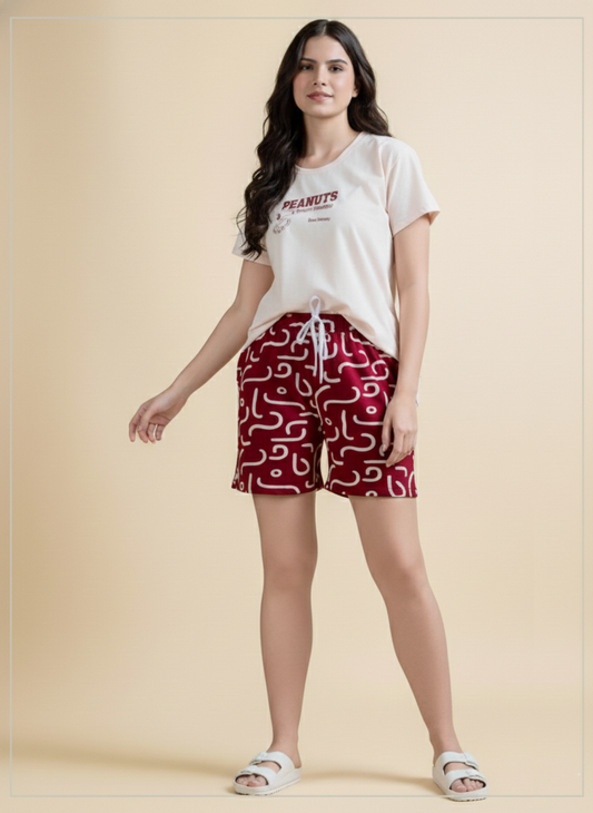 Cherry Swirl Tee Short Set