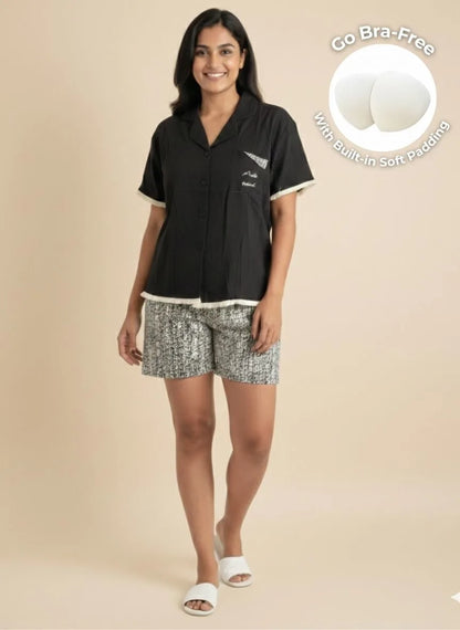 Onyx Bra- Free Short Set
