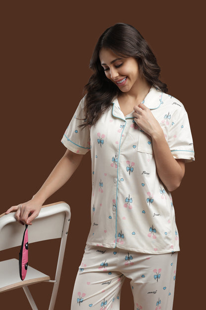 Blue Blossom 3 Piece PJ Set