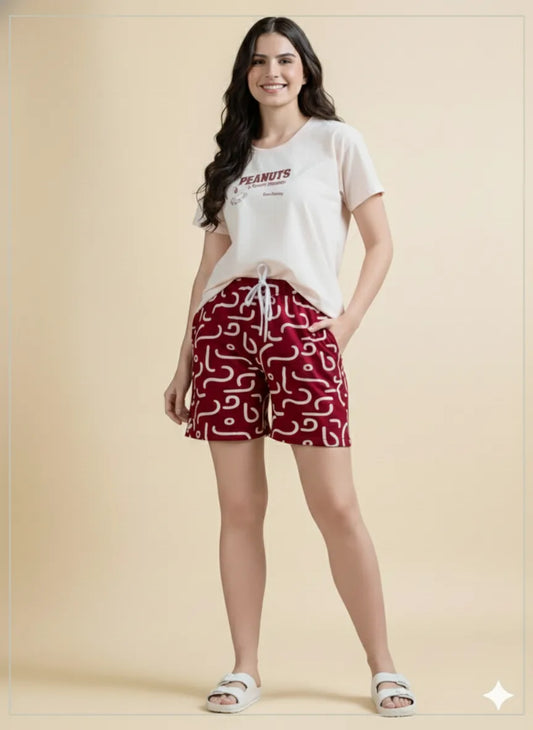 Cherry Swirl Tee Short Set