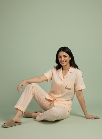 Easy Breezy Peach PJ Set