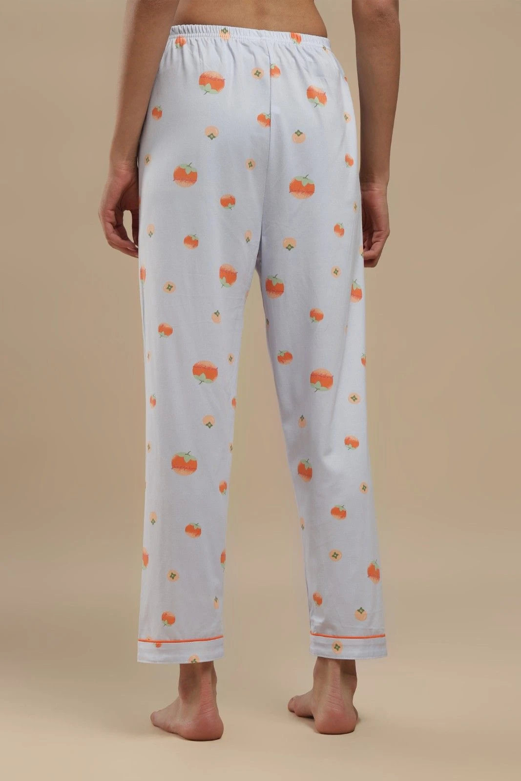 fruit print blue 3 piece pj set