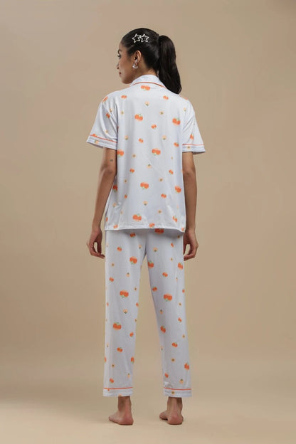 Fruit Print Blue 3 Piece PJ Set