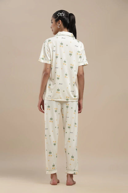 Green Blossom 3 Piece PJ Set