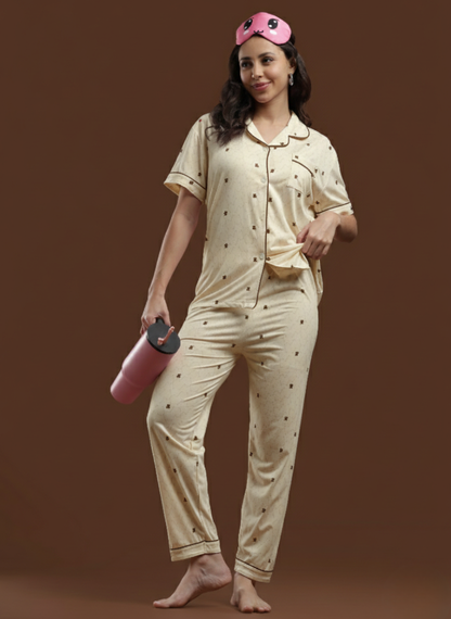 Brown Teddy 3 Piece PJ Set
