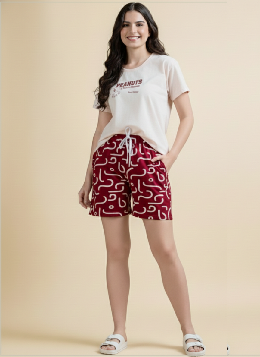 cherry swirl tee short set