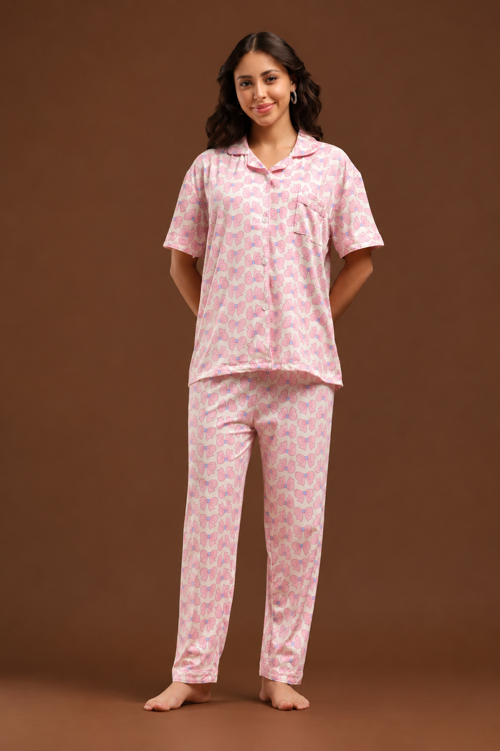 ribbon print pj set