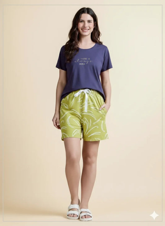 Midnight Zest Tee Short Set