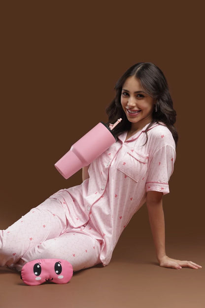 Pink Teddy 3 Piece PJ Set